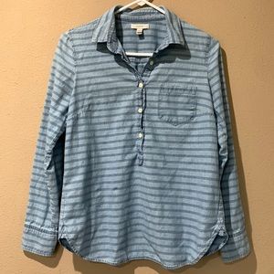 J. Crew Women’s 3/4 Button Down Long Sleeve Blouse Shirt Size 4